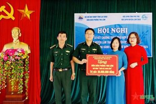 Sơ kết chương trình phối hợp giữa Đồn Biên phòng Thu Lũm và Hội Liên hiệp Phụ nữ huyện Lâm Thao
