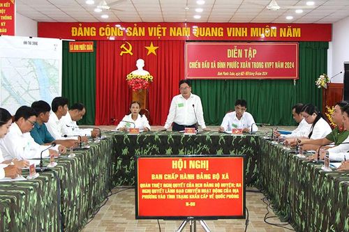 Bình Phước Xuân diễn tập chiến đấu trong khu vực phòng thủ năm 2024