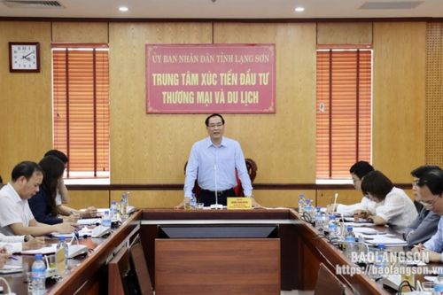 Lãnh đạo UBND tỉnh làm việc với Trung tâm Xúc tiến Đầu tư, Thương mại và Du lịch