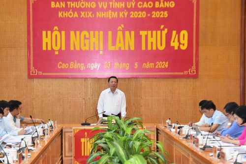 Hội nghị Ban Thường vụ Tỉnh ủy lần thứ 49