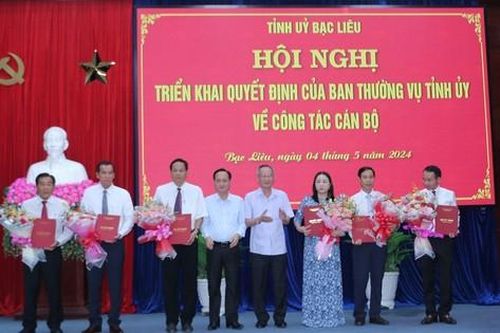 Triển khai quyết định của Ban Thường vụ Tỉnh ủy Bạc Liêu về công tác cán bộ