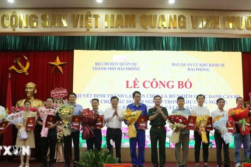 Lập Ban Chỉ huy Quân sự tại 11 doanh nghiệp trong Khu kinh tế Đình Vũ-Cát Hải