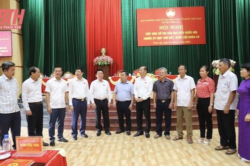 Đoàn ĐBQH tỉnh Thanh Hóa tiếp xúc cử tri các huyện Vĩnh Lộc và Thạch Thành trước Kỳ họp thứ 7, Quốc hội khóa XV