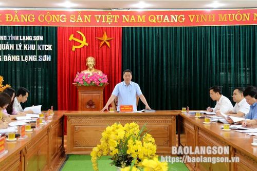 Lãnh đạo UBND tỉnh làm việc với Ban Quản lý Khu Kinh tế cửa khẩu Đồng Đăng - Lạng Sơn