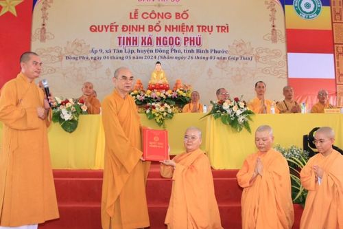 Bình Phước: Bổ nhiệm Sư cô Thích nữ Nghiêm Liên làm trụ trì tịnh xá Ngọc Phú (H.Đồng Phú)