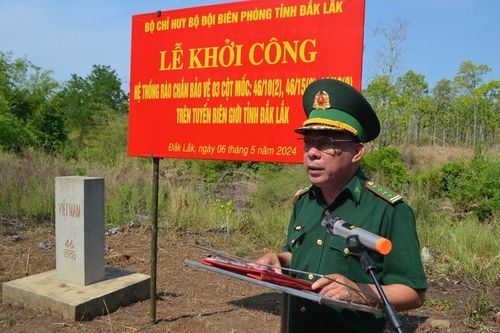 Khởi công hệ thống rào chắn bảo vệ cột mốc biên giới ở Đắk Lắk