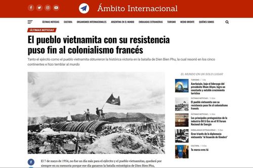Báo chí Argentina liên tục đăng bài ca ngợi chiến thắng Điện Biên Phủ