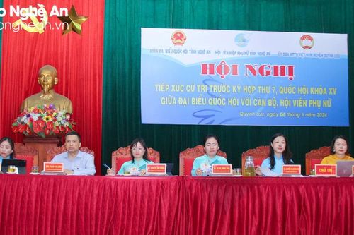 Đoàn đại biểu Quốc hội tỉnh Nghệ An tiếp xúc cử tri chuyên đề đối với cán bộ, hội viên phụ nữ