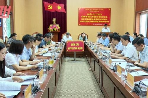 HĐND huyện Thọ Xuân họp phiên giải trình về công tác quản lý, sử dụng các thiết chế văn hóa, bảo tồn và phát huy giá trị các di tích