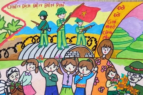 Chuyện cô học trò đạt giải ba cuộc thi vẽ tranh về Điện Biên Phủ