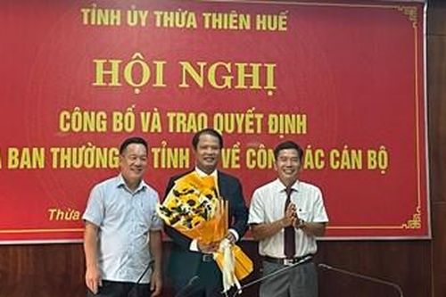 Công bố và trao Quyết định của Ban Thường vụ Tỉnh ủy về công tác cán bộ