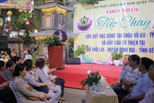 Chùa Vô Ưu (Q.Tân Bình) tổ chức tiệc chay gây quỹ học bổng 'Vì ngày mai tươi sáng'