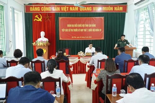 Đoàn đại biểu Quốc hội tỉnh tiếp xúc cử tri tại huyện Hòa An