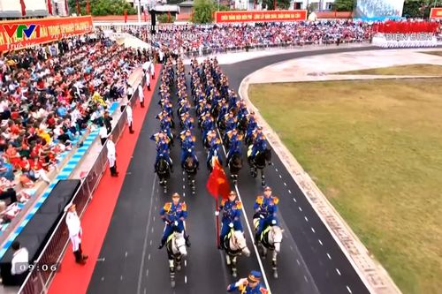 Lực lượng Cảnh sát cơ động Kỵ binh tham gia Lễ diễu hành kỷ niệm 70 năm Chiến thắng Điện Biên Phủ