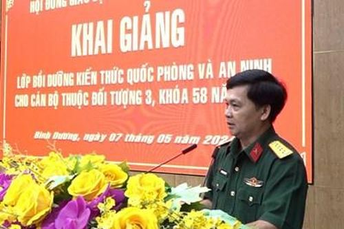 Bình Dương khai giảng lớp bồi dưỡng kiến thức quốc phòng và an ninh đối tượng 3