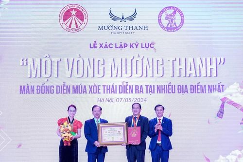 Xác lập kỷ lục với màn đồng diễn múa Xòe Thái diễn ra ở nhiều địa điểm nhất