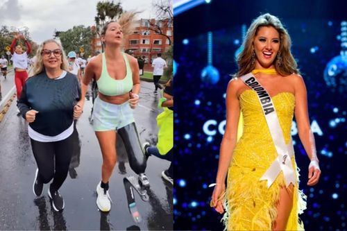 Nghị lực phi thường của cựu Hoa hậu Hoàn vũ Colombia khi chạy bộ 10 km bằng đôi chân giả