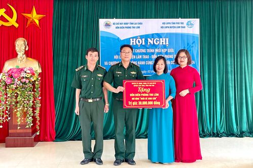 Sơ kết chương trình phối hợp giữa Hội LHPN huyện Lâm Thao và Đồn Biên phòng Thu Lũm, tỉnh Lai Châu