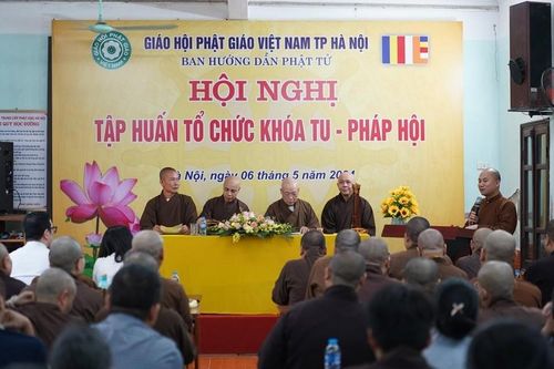 Hà Nội: Ban Hướng dẫn Phật tử GHPGVN Thành phố tập huấn về tổ chức khóa tu, pháp hội