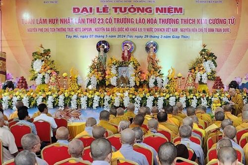 Hà Nội: Tưởng niệm 23 năm ngày Trưởng lão Hòa thượng Thích Kim Cương Tử viên tịch