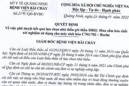 Công ty Thành An trúng một loạt gói thầu tại Bệnh viện Bãi Cháy