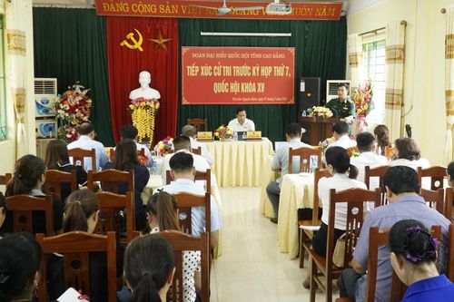 Đoàn đại biểu Quốc hội tỉnh tiếp xúc cử tri tại huyện Nguyên Bình