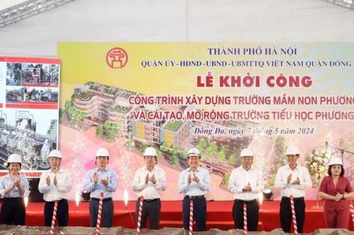 Đồng chí Nguyễn Ngọc Tuấn dự lễ khởi công xây dựng Trường Mầm non Phương Liên
