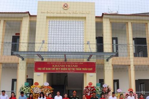 Gia Lâm: Khánh thành và khởi công xây dựng trụ sở Ban Chỉ huy Quân sự các xã, thị trấn