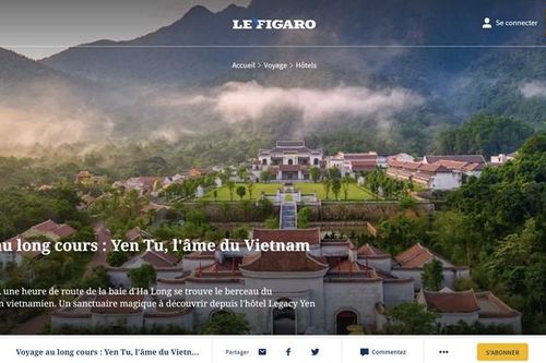 Non thiêng Yên Tử xuất hiện ấn tượng trên báo Pháp