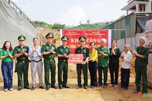 Khởi công xây dựng 'Nhà đồng đội' tặng gia đình Thượng úy Lê Văn Chung