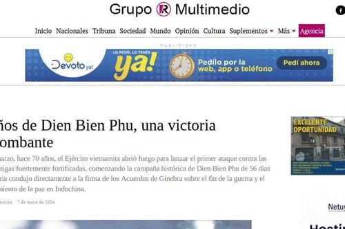 Truyền thông Uruguay đưa tin đậm nét về chiến thắng Điện Biên Phủ