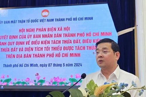 Sửa đổi quy định điều kiện tách thửa đất trên địa bàn TPHCM