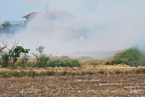 Dân đua nhau đốt rơm rạ dưới đồng, khói tấn công thành phố, quốc lộ