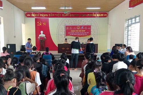 VKSND huyện Tân Uyên tổ chức phiên tòa giả định tuyên truyền, giáo dục pháp luật