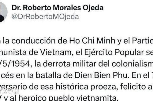 Đảng cộng sản Cuba chúc mừng Việt Nam nhân dịp kỷ niệm chiến thắng Điện Biên Phủ