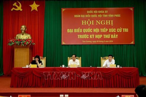 Cử tri Vĩnh Phúc kiến nghị nhiều chính sách về an sinh xã hội, nước sạch nông thôn