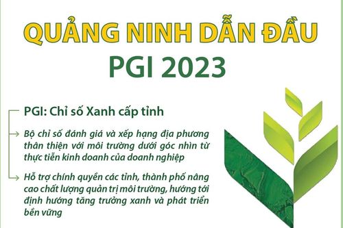 Quảng Ninh dẫn đầu PGI 2023