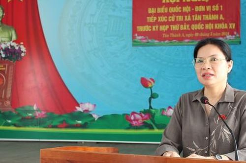 Đại biểu Quốc hội, Chủ tịch Hội LHPNVN Hà Thị Nga tiếp xúc cử tri huyện Tân Hồng và Hồng Ngự (Đồng Tháp)