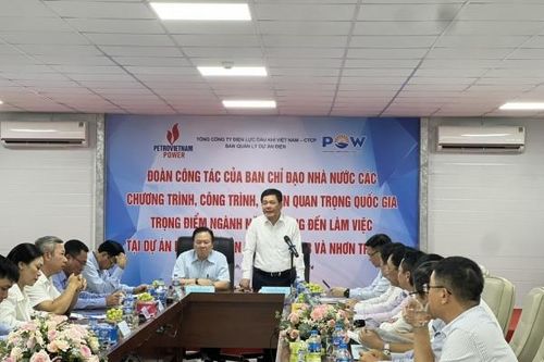 Chùm ảnh: Bộ trưởng Nguyễn Hồng Diên kiểm tra tiến độ Nhà máy nhiệt điện Nhơn Trạch 3, 4