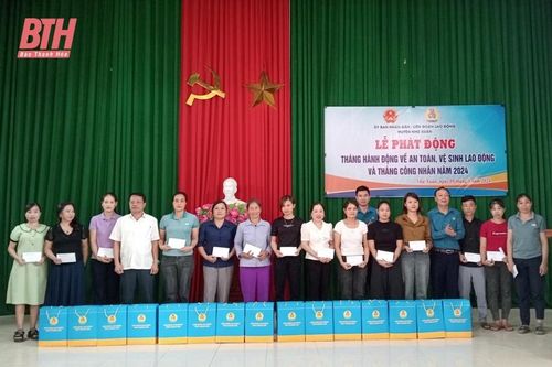 Như Xuân phát động 'Tháng hành động về an toàn vệ sinh lao động' và 'Tháng Công nhân' năm 2024