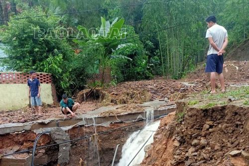 Mưa lũ gây nhiều thiệt hại ở xã Nghĩa Đô (Bảo Yên)