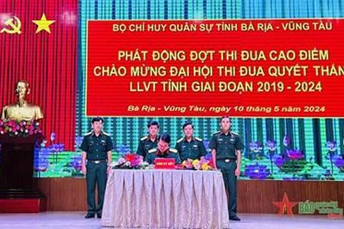 Bộ CHQS tỉnh Bà Rịa - Vũng Tàu phát động đợt thi đua cao điểm