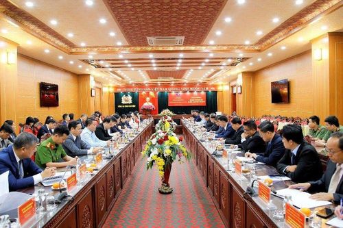 Bộ Công an Lào thăm và làm việc tại Công an tỉnh Nam Định