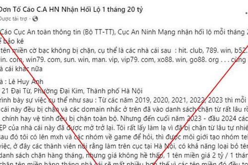Xác minh, truy vết các đối tượng phát tán 'đơn tố cáo' sai sự thật