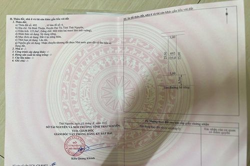 Bán lô đất xóm trại 5, xã Bình Thuận, huyện Đại Từ