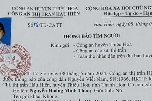 Nữ sinh 15 tuổi mất liên lạc 2 ngày với gia đình sau buổi học