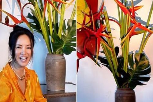Phong cách cắm hoa độc đáo của Diva Hồng Nhung trong penthouse sang trọng