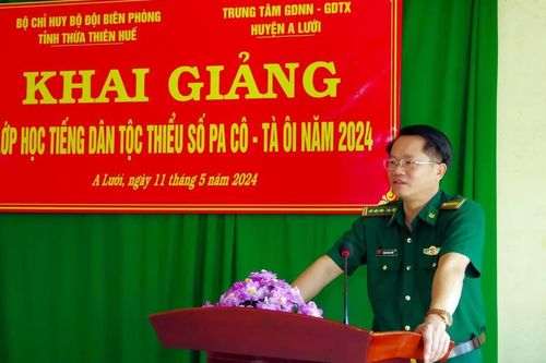BĐBP Thừa Thiên Huế khai giảng lớp học tiếng dân tộc Pa Cô - Tà Ôi