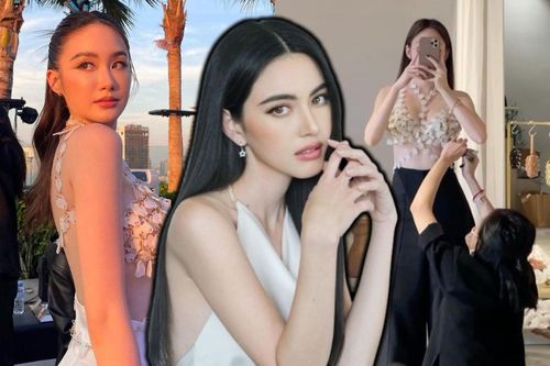 Mỹ nhân gốc Việt diện áo làm từ nắp chai, đến Mai Davika cũng phát cuồng