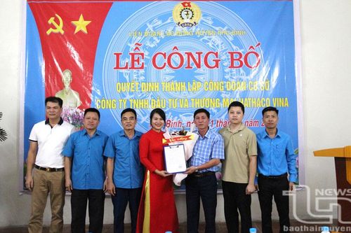Thêm 1 công đoàn doanh nghiệp được thành lập tại Phú Bình